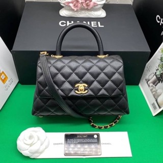 🔥ผ่อนได้🔥Chanel Coco [ หูจับดำ ] Size 23 cm งาน Hiend 1:1 อุปกรณ์ : Full Box Set