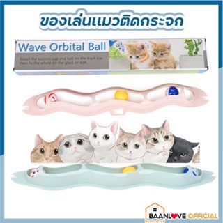 🐱ของเล่นแมว รางบอลแมว ลูกบอลแมว ลูกบอลล่อแมว รางบอลติดกระจก ของเล่นสัตว์เลี้ยง ติดกระจก พร้อมส่ง🐱