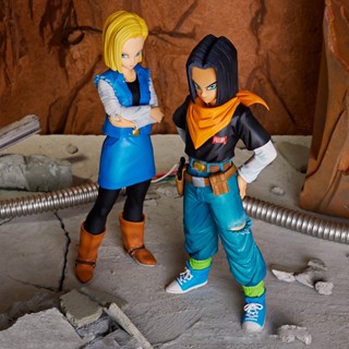 โมเดลฟิกเกอร์ PVC รูปปั้นอนิเมะ Dragon Ball Z Android 17 18 24 ซม. ของเล่นสําหรับเด็ก