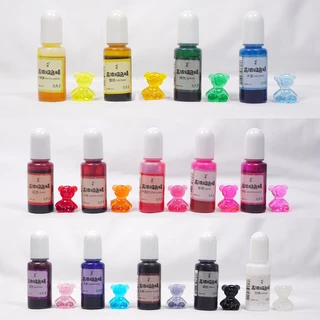 Epoxy resinสีผสมเรซิ่น สีย้อม สีผสม ผสมได้ทั้ง UV AB แบบใส คริสตัล lezhi รุ่นที่2