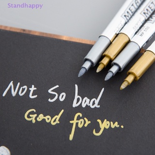 Standhappy ใหม่ ปากกาสีเมทัลลิก สีทอง สีเงิน สําหรับตกแต่งสมุดอัลบั้มรูปภาพ งานวันเกิด