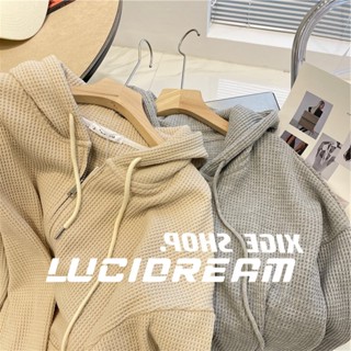 LUCIDREAM เสื้อกันหนาว เสื้อแขนยาว เสื้อกันหนาว ผู้หญิง 2022สินค้ามาใหม่ เกาหลี ใส่สบายๆ ทรงหลวม สไตล์สปอร์ต 22082006