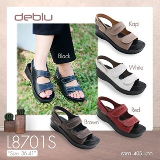 NFshoes ถูกสุด! รองเท้าแตะ เพื่อสุขภาพ หญิง แบบสวม รัดส้น Deblu เดอบลู รุ่น L8701s นุ่มนิ่ม น้ำหนักเบา ของแท้ 100%