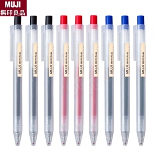 Muji ปากกาหมึกเจล สีดํา สไตล์ญี่ปุ่น 0.5 มม. สําหรับสํานักงาน