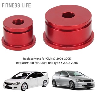 Fitness Life Red Shifter Cable Bushings Kit CNC Aluminum Alloy Replacement for Civic Si 2002‑2005