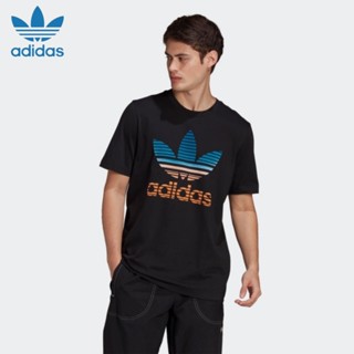 Adidas ของแท้ 100% เสื้อยืดลําลอง แขนสั้น คอกลม สําหรับผู้ชาย เหมาะกับการเล่นกีฬา GP0166