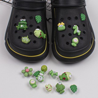 Croc Jibz ชุดจี้กระดุม รูปรองเท้า สีเขียว DIY