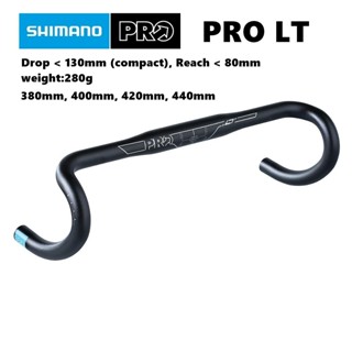 แฮนด์จักรยานเสือหมอบ SHIMANO PRO LT COMPACT สีดำ