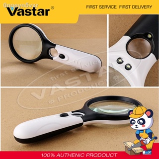 Vastar 3 LED Light 45X Handheld Reading Magnifying Glass Lens Jewelry Watch Loupe