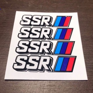 สติ๊กเกอร์ขอบล้อรถยนต์ SSR (งานพิมพ์)