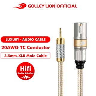 Golley LION สายเคเบิล 3.5 มม. เป็น XLR ตัวผู้ สําหรับโทรศัพท์ แท็บเล็ต แล็ปท็อป ไมโครโฟน เครื่องขยายเสียง