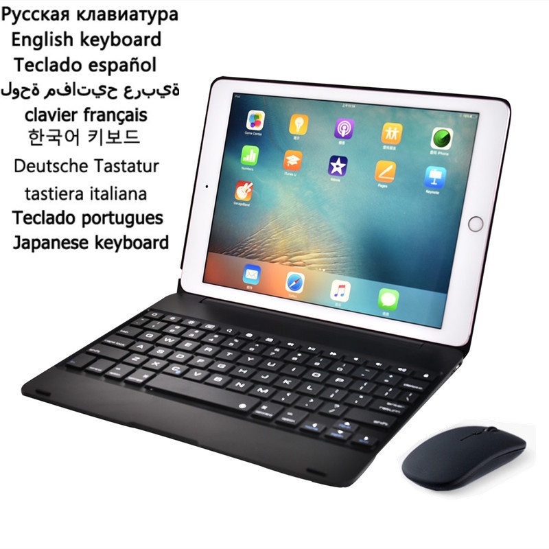 For IPad 9.7 Case 5th 6th Gen Case Pro 9.7 Air 2 9.7 2017 2018 Tablet All-in-one Notebook Style Wireless Keyboard Cover
