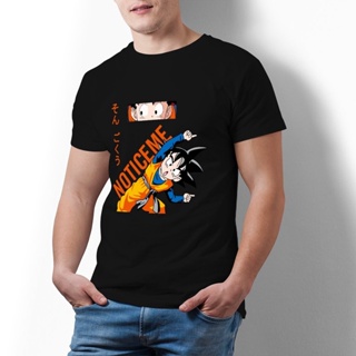 เสื้อยืดเข้ารูป Camiseta Bandai de Son Goku para hombre, camisa con estampado de ดราก้อนบอล ฮิปฮอป, cuello redondo, 100