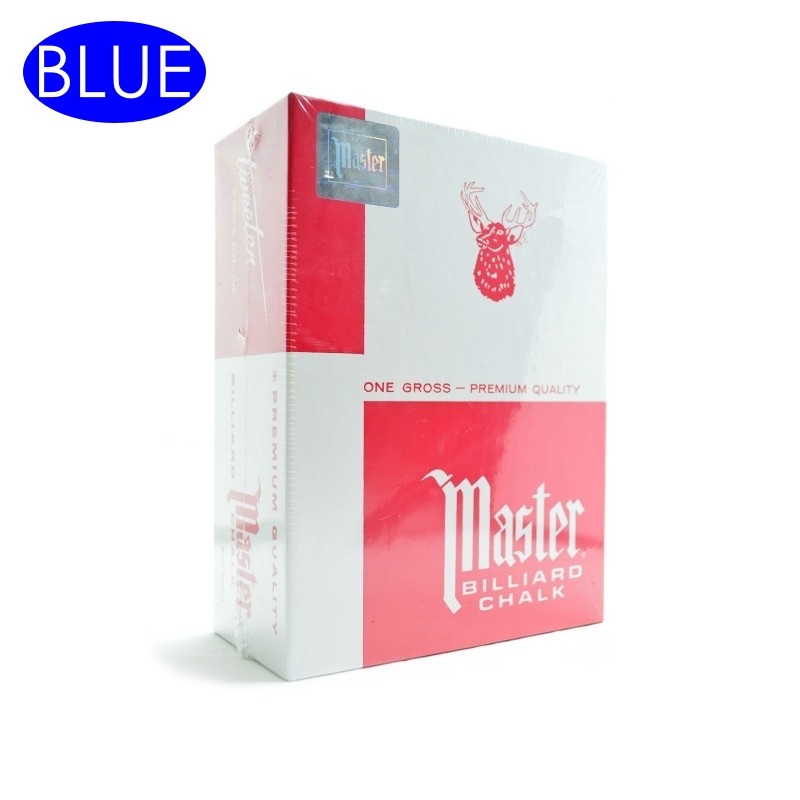 Master Chalk ชอล์กฝนหัวคิวมาสเตอร์ สีน้ำเงิน กล่อง 144 ก้อน Billiard Chalk Blue Gross Box 144 Pieces