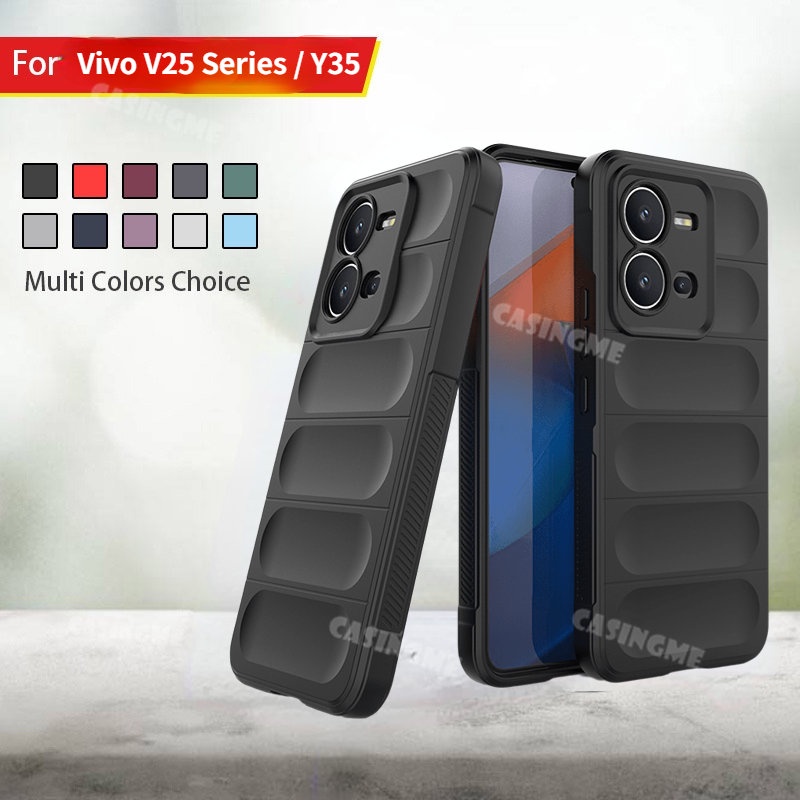 เคสโทรศัพท์มือถือซิลิโคน TPU แบบนิ่ม กันกระแทก ป้องกันกล้อง สําหรับ Vivo Y35 V25 5G V25E Y35 V 25 Pro 5G V25