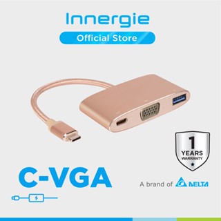 Innergie MagiCable USB-C to VGA, USB C &amp; A (Female) (Gold)