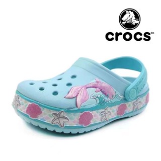 รองเท้าแตะ Crocs ลายนางเงือก สําหรับเด็ก