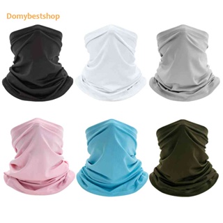 [Domybestshop.th] ผ้าพันคอกันแดด สีพื้น สําหรับขี่จักรยาน เล่นกีฬา กลางแจ้ง