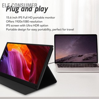 ELE Consumer 15.6 Inch Portable Monitor 1080P IPS Full View USB for Laptop PC Mobile Phone Game Console