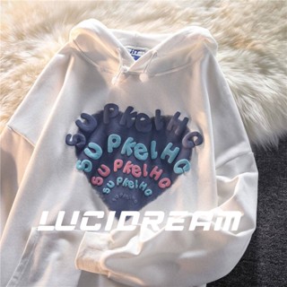 LUCIDREAM  เสื้อกันหนาว เสื้อแขนยาว เสื้อกันหนาว ผู้หญิง 2022สินค้ามาใหม่ เกาหลี ใส่สบายๆ ทรงหลวม สไตล์สปอร์ต Stylish พิเศษ ทันสมัย ทันสมัย WT220154-White-XL 36Z230909