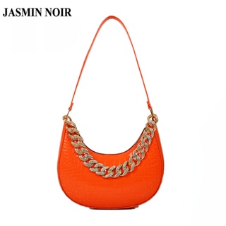 Jasmin NOIR กระเป๋าถือ กระเป๋าสะพายไหล่ ลายหนังจระเข้ แฟชั่นสําหรับสตรี