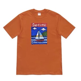 ใหม่พร้อมส่ง ของแท้ Supreme Sailboat Tee Rust