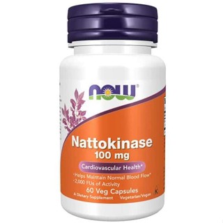 NOW Foods, Nattokinase, 100 mg, 60 Veg Capsules/120 Veg Capsules