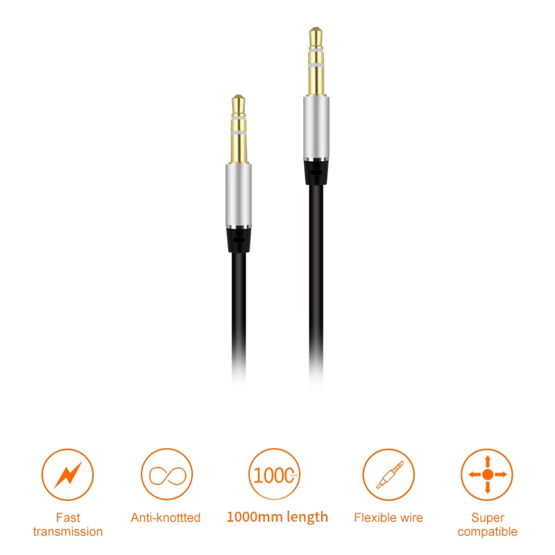 d-power 3.5 audio extension cable AUX-D1 อะแดปเตอร์แจ็คหูฟัง 3.5 มม. วัสดุ TPE ประเภท 3.5 มม. ถึง 3.5 มม. ประกัน 1 ปี