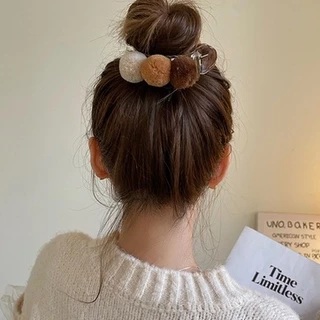 ~PomPom หนีบผมดังโงะ ~กิ๊บหนีบผมปอมปอม ขนฟูนุ่ม ลูกใหญ่ สินค้าตรงปกตามรูปน่ารักมาก กิ๊บติดผม หนีบผม กิ๊บผม