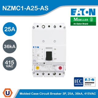 EATON Molded Case Circuit-Breaker (MCCB) 3P, 25A, 36kA ที่ 415VAC รหัส NZMC1-A25-AS สั่งซื้อได้ที่ร้าน Ucanbuys