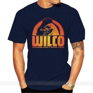 เสื้อยืดผ้าฝ้ายพิมพ์ลายแฟชั่น Wilco เสื้อยืด ผ้าฝ้าย พิมพ์ลายไก่ สีดํา สไตล์วินเทจ แฟชั่นฤดูร้อน สําหรับผู้ชาย