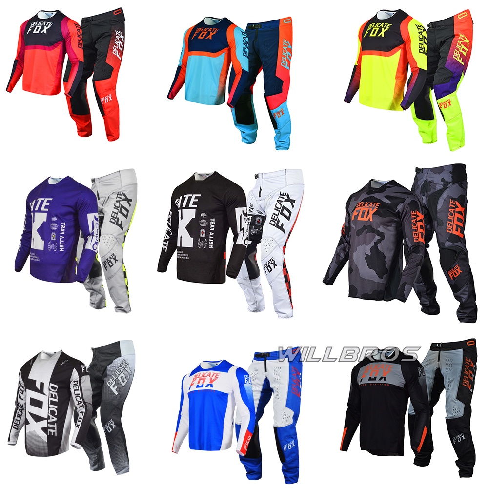 ของแท้ 100 %Motocross Jersey Pants 180 360 Gear Set Men Moto MX Combo Enduro Outfit Motorcycle Equipment Cycling Suit AT