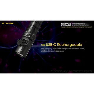 ไฟฉาย Nitecore MH12 SE ไฟฉาย LED 1800 ลูเมนส์  สินค้าตัวแทนในไทยมีประกันซ่อมสามปี