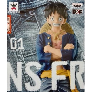 Luffy ของแท้ JP แมวทอง - Jeans Freak Banpresto [โมเดลวันพีช]