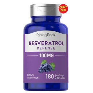 Piping Rock Resveratrol Defense 100 mg 180 Quick Release Capsules