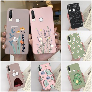 เคสโทรศัพท์มือถือ ซิลิโคนนิ่ม กันกระแทก ลายฉลากไดโนเสาร์ ดอกเดซี่ แฟชั่น สําหรับ VIVO Y11 2019 Y 11 VIVO Y12 Y 11 Y 12