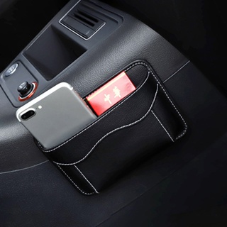กระเป๋าจัดเก็บอุปกรณ์ตกแต่งภายในรถยนต์ บัตร หนัง PU เก็บโทรศัพท์มือถือ แบบเหนียว