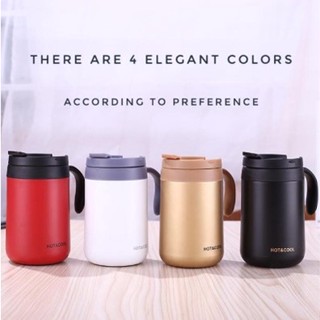 **Coffee vacuum mug แก้วน้ำสแตนเลสเก็บอุหภูมิมีหูจับใส่เครื่องดื่มร้อนเย็นสินค้าคละสี