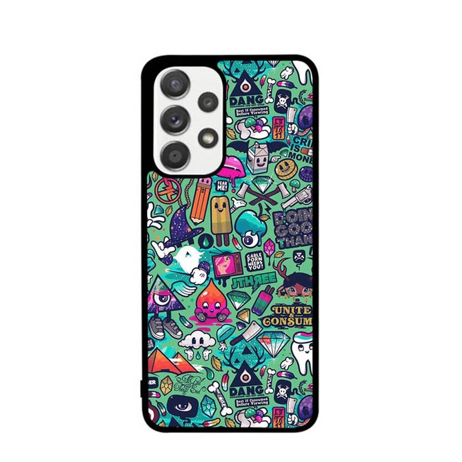 เคส Samsung Galaxy A51 A71 A31 A52 A72 A32 A53 A73 A33 5G Doodle วอลล์เปเปอร์ P0289