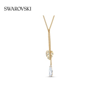 Swarovski Swarovski สร้อยคอโซ่คริสตัล รูปใบไม้ และตัว Y แฟชั่นฤดูร้อน x413