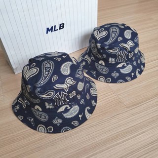 &lt;พร้อมส่ง&gt;MLB Paisely Bucket Hat หมวกปีก ลายขนนก Size57