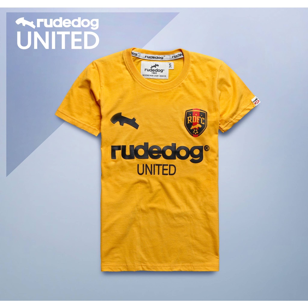 Rudedog เสื้อคอกลม หยิง ชาย สีเหลือง รุ่น United
