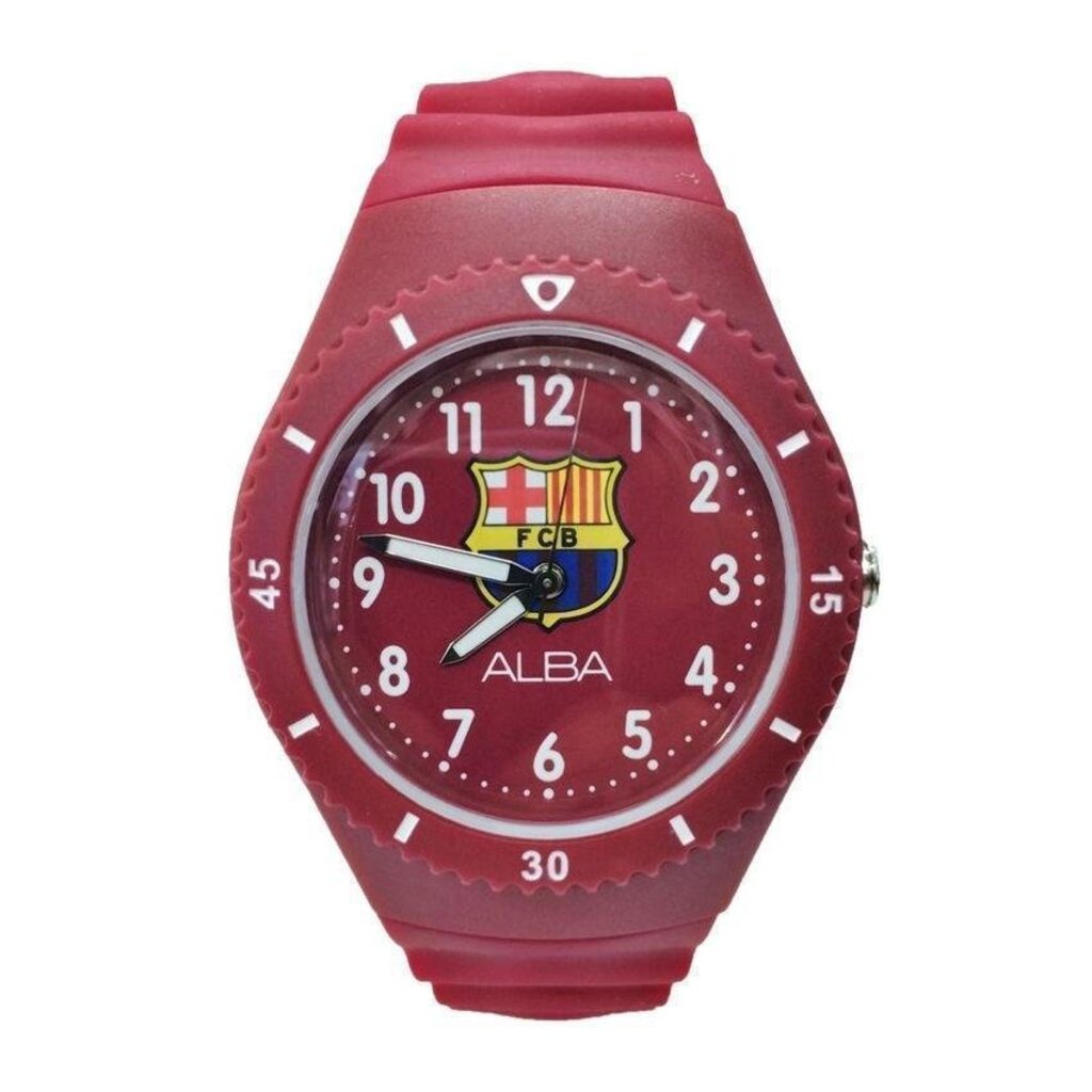 ALBA นาฬิกาข้อมือผู้ชาย สีเลือดหมู สายยาง รุ่น ALBA FC BARCELONA ARX001X1