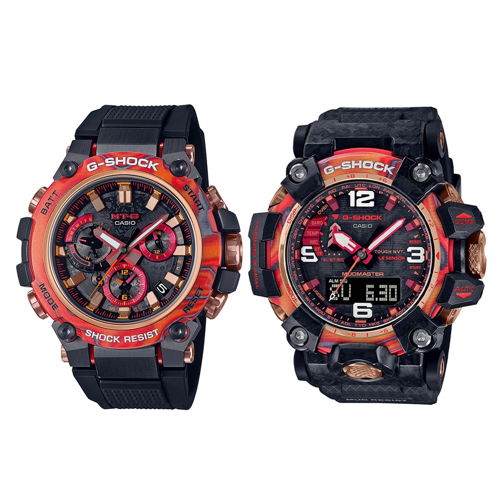 Casio G-Shock นาฬิกาข้อมือผู้ชาย สายเรซิน รุ่น MTG-B3000,MTG-B3000FR,GWG-2040,GWG-2040FR (MTG-B3000FR-1A,GWG-2040FR-1A)