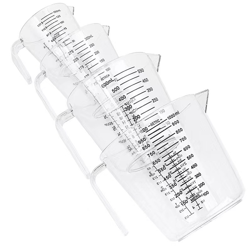 ถ้วยตวง ถ้วยตวงพลาสติก (CUP,Oz,ml)มีให้เลือกซื้อ4ขนาด! ถ้วยตวงของเหลว เหยือกตวงของเหลว ถ้วยต[MANCAFE]