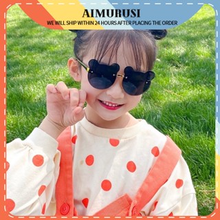 (AIMURUSI) COD เด็ก แว่นกันแดด น่ารัก วินเทจ รูปสัตว์ แว่นตา คุณภาพสูง แฟชั่นย้อนยุค ตกแต่ง UV ป้องกันเด็กผู้ชาย เด็กผู้หญิง หมี หู แว่นตา