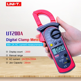 UNI-T  UT200A UT200B  Clamp meter แคลมป์มิเตอร์ดิจิทัล โอห์ม DMM DC AC โวลต์มิเตอร์ AC แอมมิเตอร์ เครื่องทดสอบความต้านทาน พร้อมไฟแบ็คไลท์