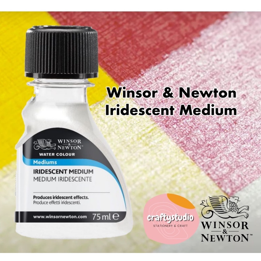 75ml Winsor Newton Watercolor Iridescent Medium, Watercolor Medium, Shiny Medium