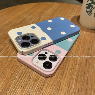 เคสโทรศัพท์มือถือ กันกระแทก ลายจุด สไตล์เกาหลี สําหรับ Apple Iphone 14pro 13 12 11 xr