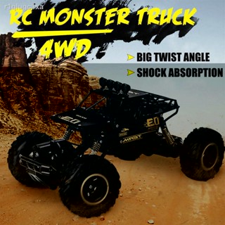 รถบังคับวิทยุ Remote Control RC Cars Rock Crawler Monster Truck Kids Toys สามารถชาร์จแบตได้